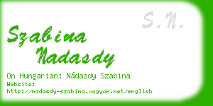 szabina nadasdy business card